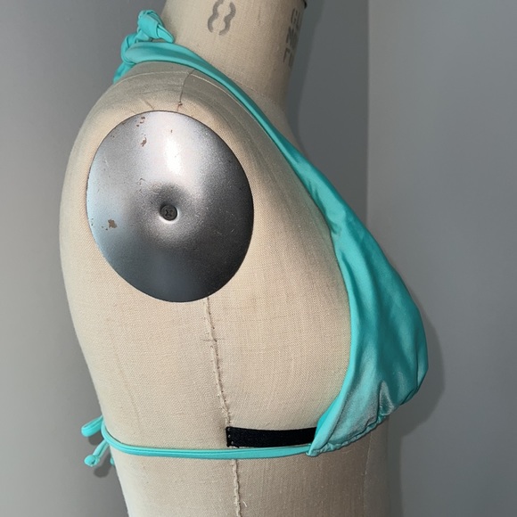 ViX by Paula Hermanny Solid Bia Tube Aqua Bikini Halter Top Sz L - NWT! - Picture 6 of 10